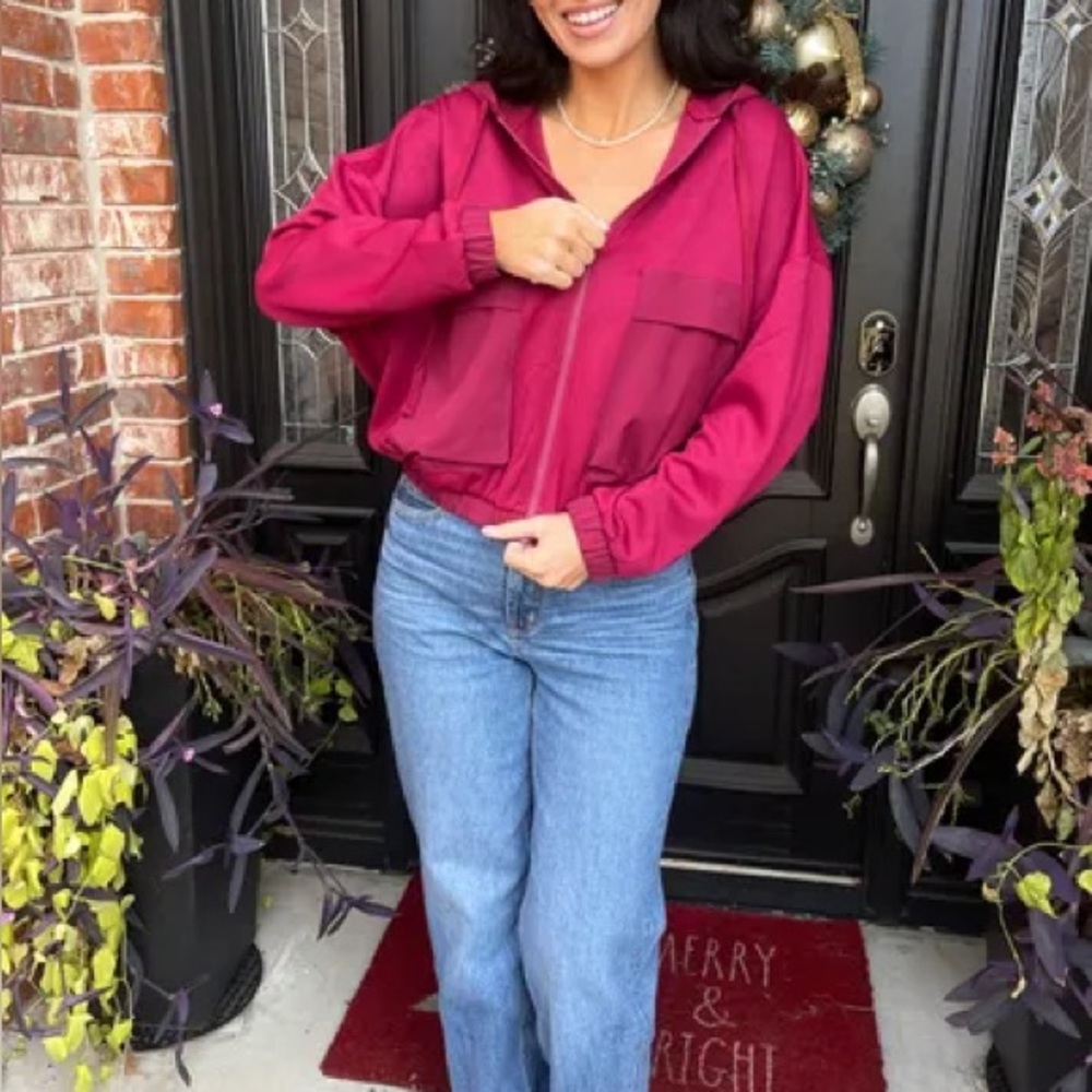 Zenana Utility Jacket Large Front Patch Pockets S… - image 3